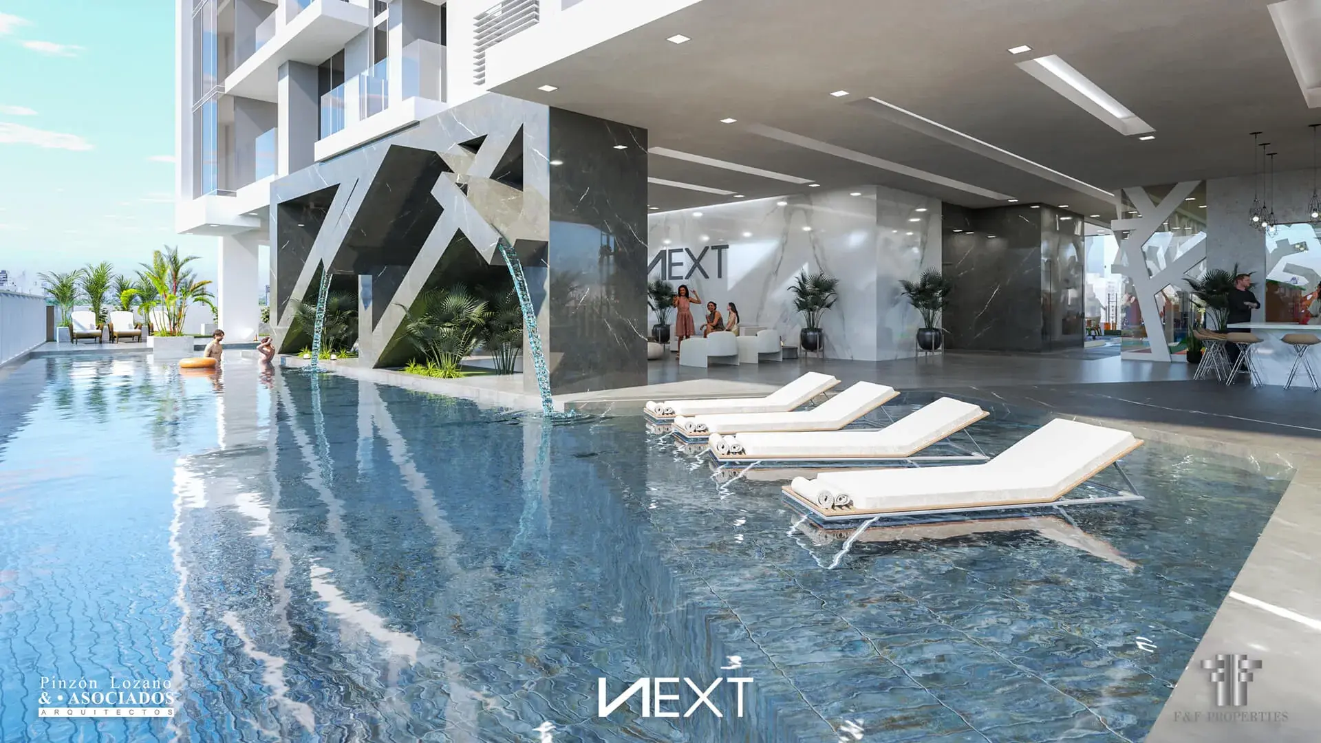 Architectural render of the NEXT pool.
