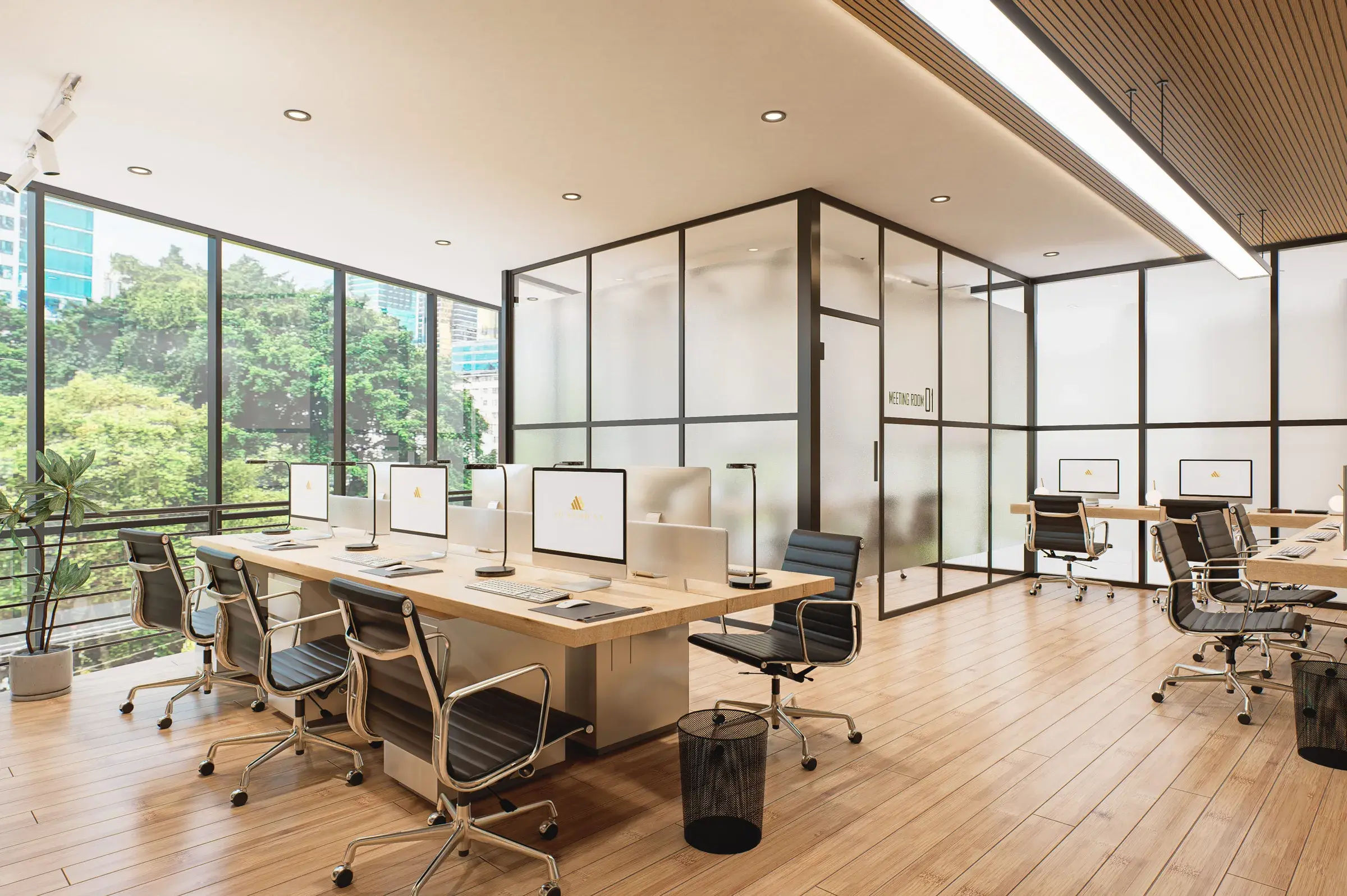 Architectural render of the Silver Bay coworking space.